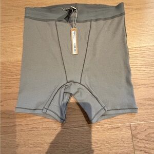 SKIMS Ribbed Boxer Briefs in Light Grey